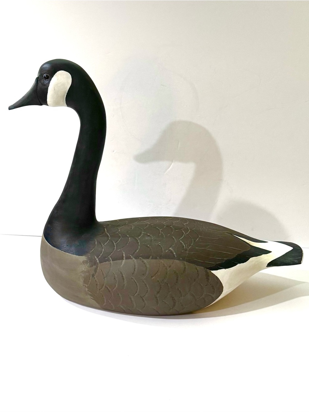 Signed / Numbered  Vintage Lg Handmade Wood Duck / Goose Decoy “Canadian” Goose